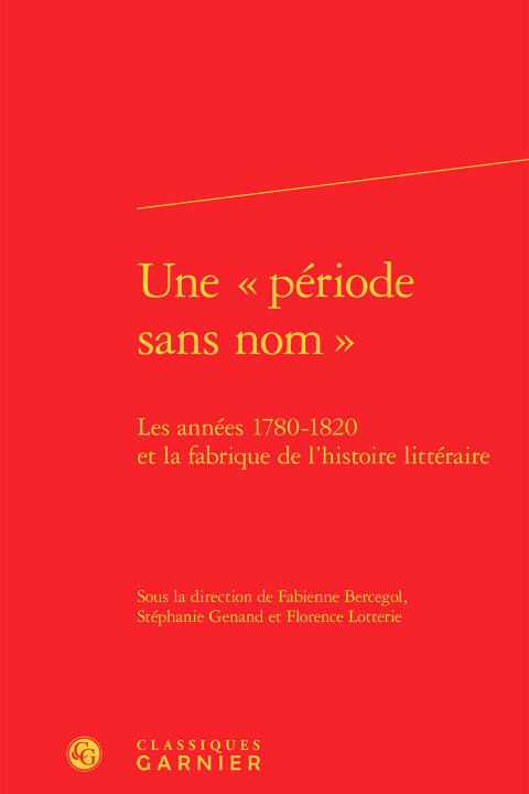 Knjiga Une « période sans nom » 