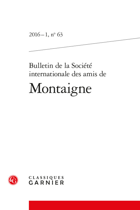 Buch Bulletin de la Société internationale des amis de Montaigne 