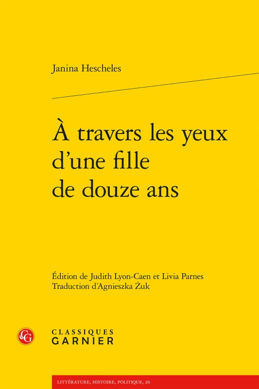 Kniha À travers les yeux d'une fille de douze ans Hescheles Altman