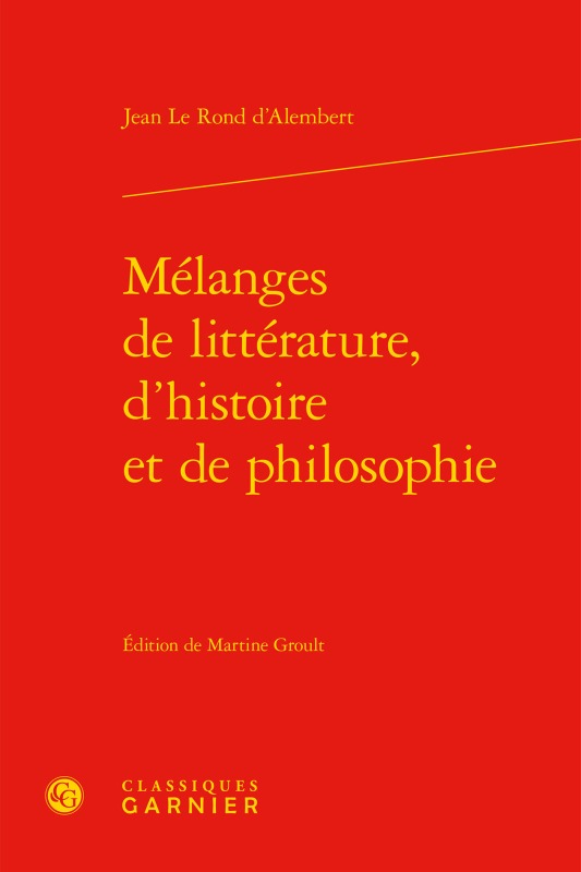 Buch Mélanges de littérature, d'histoire et de philosophie Alembert