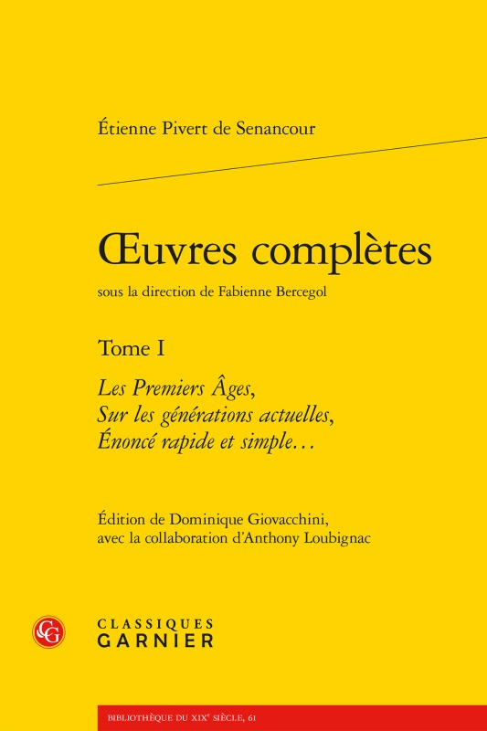 Book oeuvres complètes Senancour