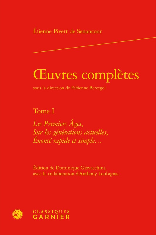 Knjiga oeuvres complètes Senancour