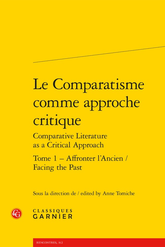 Boek Le Comparatisme comme approche critique Anne Tomiche