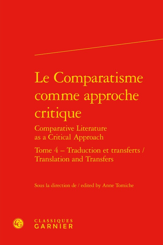 Knjiga Le Comparatisme comme approche critique 