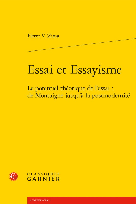 Knjiga Essai et Essayisme Zima