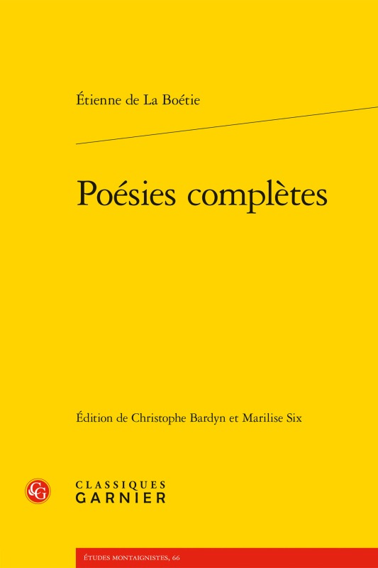 Knjiga Poésies complètes La Boétie