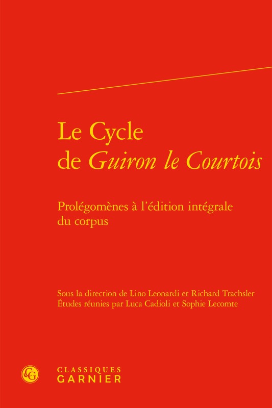 Könyv Le Cycle de Guiron le Courtois 