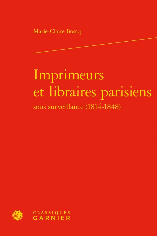 Buch Imprimeurs et libraires parisiens Boscq