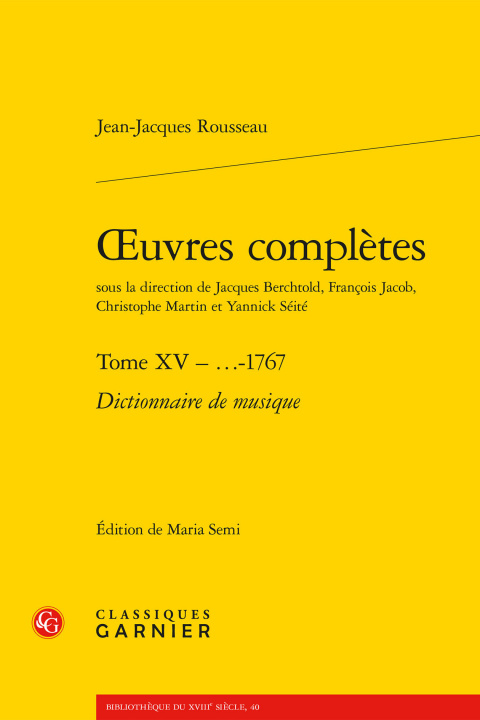 Knjiga oeuvres complètes Rousseau