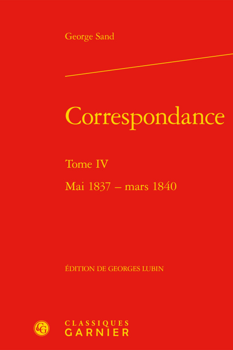 Buch Correspondance Sand