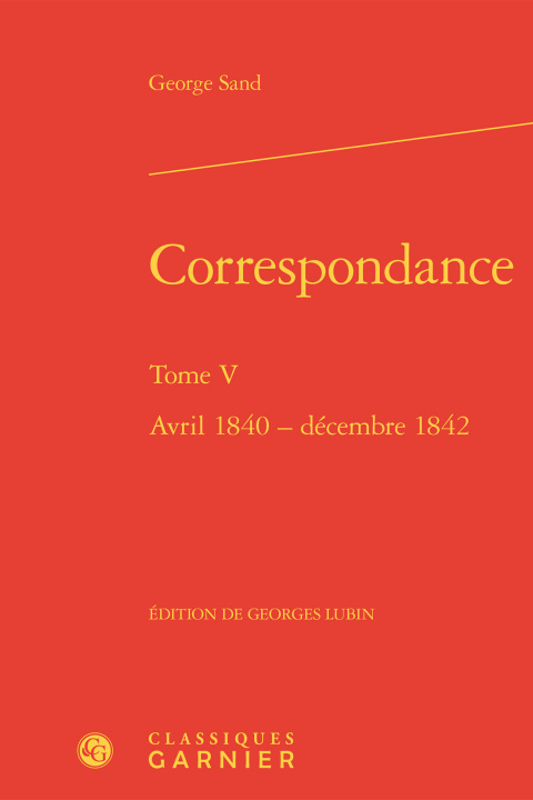 Knjiga Correspondance Sand