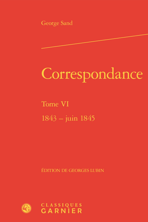 Libro Correspondance Sand