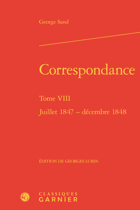 Knjiga Correspondance Sand