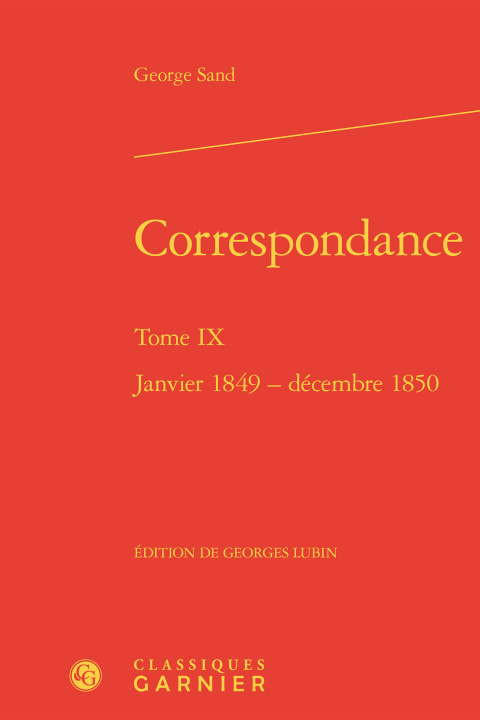 Knjiga Correspondance Sand