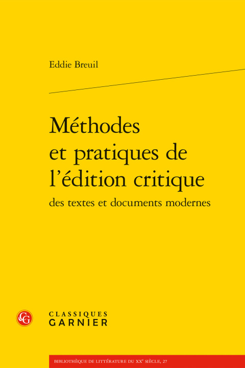 Kniha Méthodes et pratiques de l'édition critique Breuil