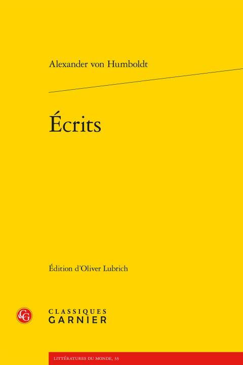 Knjiga Écrits Humboldt