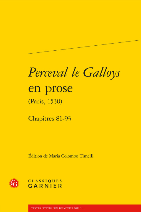 Kniha Perceval le Galloys en prose 