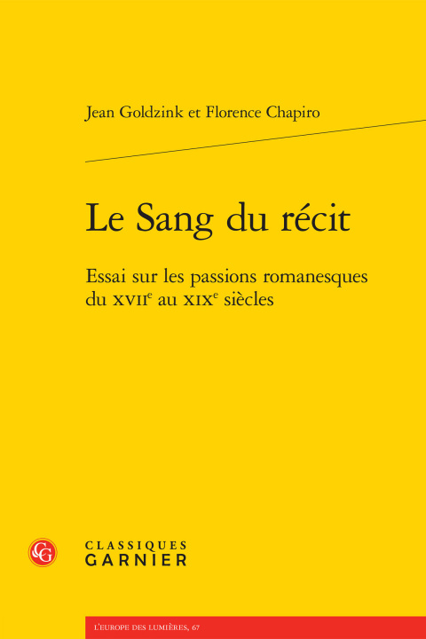 Knjiga Le Sang du récit Chapiro