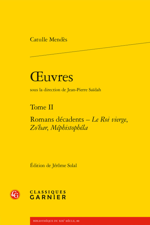 Buch oeuvres Mendès