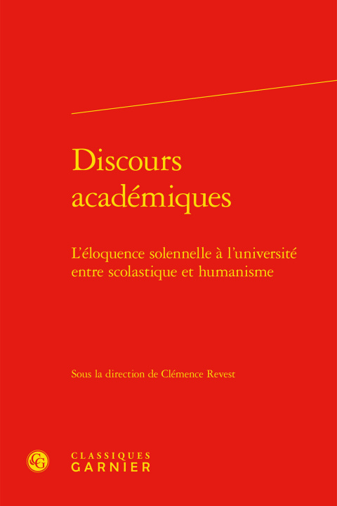 Knjiga Discours académiques Jacques Verger