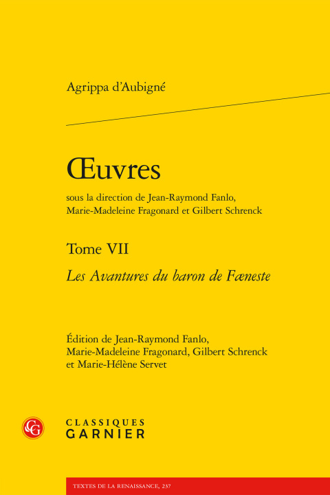 Knjiga oeuvres Aubigné