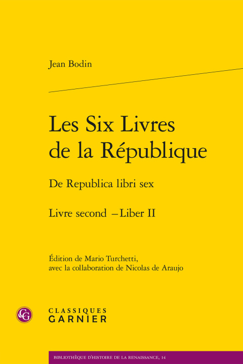 Kniha Les Six Livres de la République / De Republica libri sex Bodin