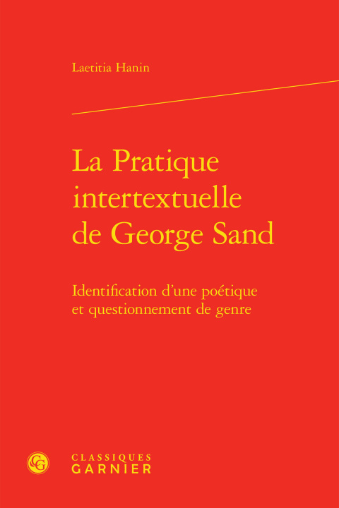 Kniha La Pratique intertextuelle de George Sand Hanin