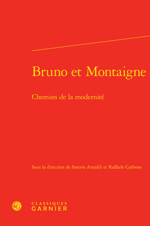 Knjiga Bruno et Montaigne Saverio Ansaldi