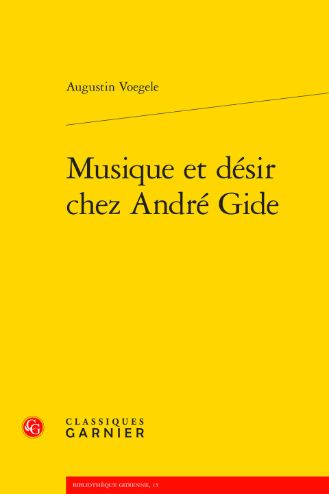 Kniha Musique et désir chez André Gide Voegele