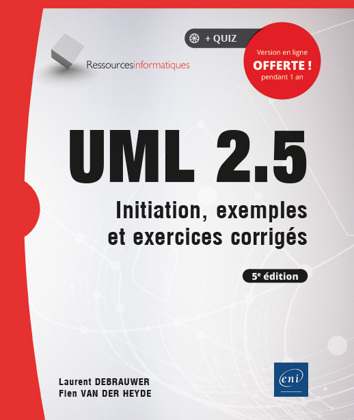 Carte UML 2.5 - initiation, exemples et exercices corrigés DEBRAUWER