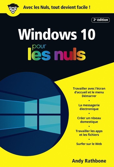Carte Windows 10 Poche Pour les Nuls, 2e Andy Rathbone