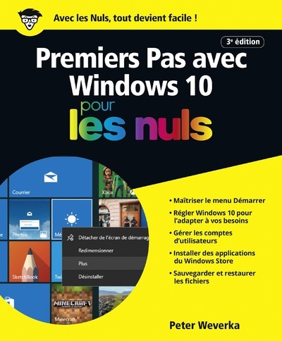 Book Premiers pas avec Windows 10 3e Pour les Nuls Peter Weverka