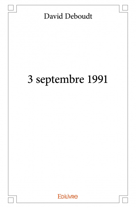 Knjiga 3 septembre 1991 DAVID DEBOUDT