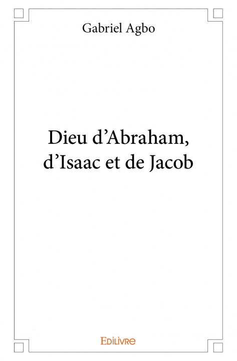 Livro Dieu d’abraham, d’isaac et de jacob Agbo