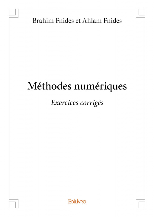 Knjiga Méthodes numériques Fnides