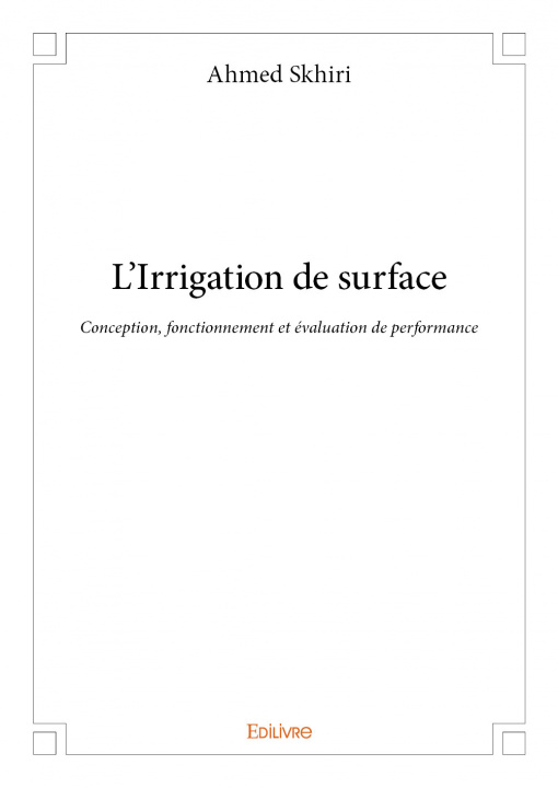 Livre L'irrigation de surface Skhiri