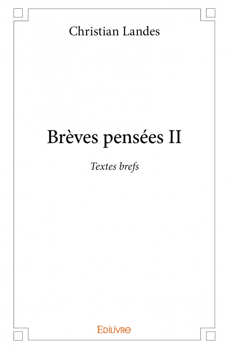 Knjiga Brèves pensées ii Landes