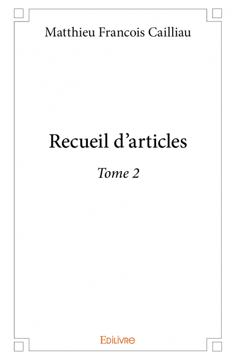 Boek Recueil d’articles Cailliau