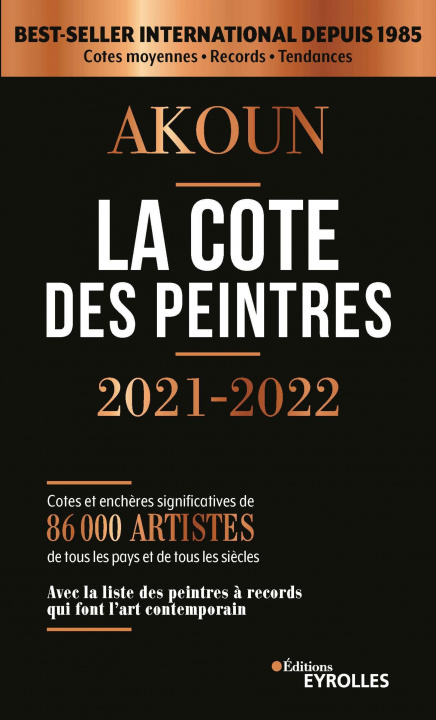 Kniha La cote des peintres 2021-2022 Akoun