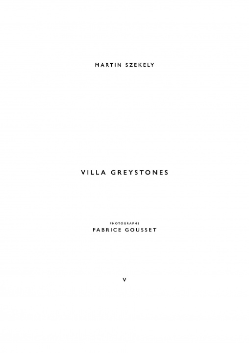 Knjiga Villa Greystones Szekely
