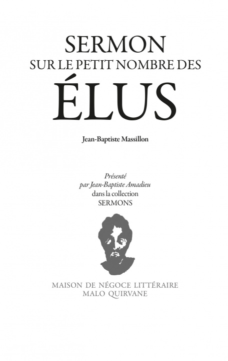 Knjiga Sermon sur le petit nombre des élus Amadieu