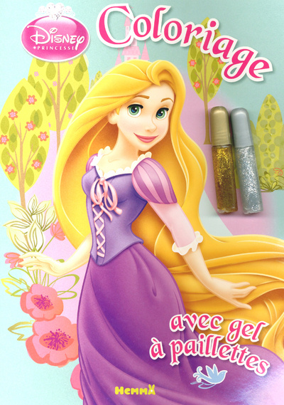 Knjiga DISNEY PRINCESSE - COLORIAGE AVEC GEL A PAILLETTES (RAIPONCE) 