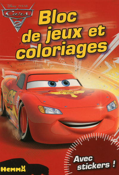 Książka Cars 2 - bloc de jeux et coloriages avec stickers (chrono bordeaux) 