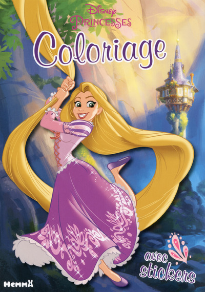 Kniha Disney Princesses Coloriage avec stickers (Raiponce) 