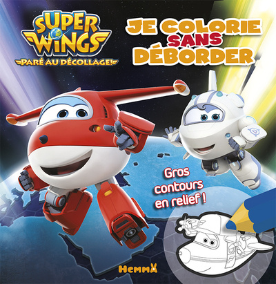 Knjiga Super Wings Je colorie sans déborder (Nuit) 
