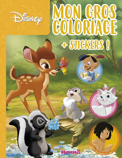 Kniha Disney Mon gros coloriage + stickers ! (Bambi) 