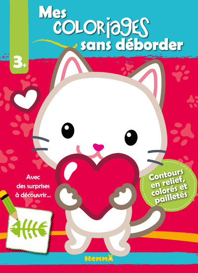 Knjiga Mes coloriages sans déborder (Chat fond rouge) 