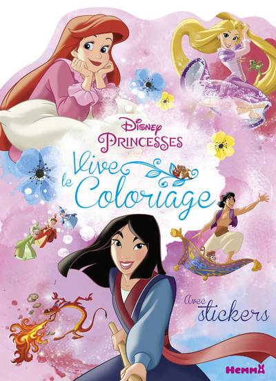 Kniha Disney Princesses - Vive le coloriage avec stickers (Mulan, Ariel et Raiponce) 