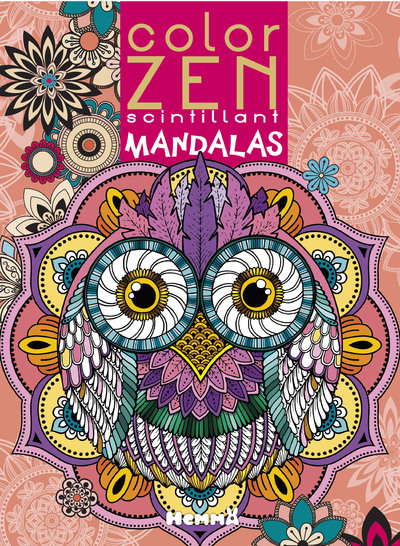 Carte Color Zen scintillant - Mandalas 