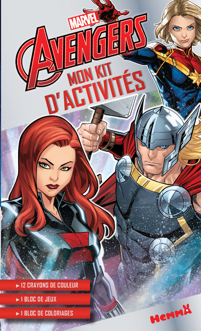 Kniha Marvel Avengers - Mon kit d'activités (Black Widow, Thor, Captain Marvel) 